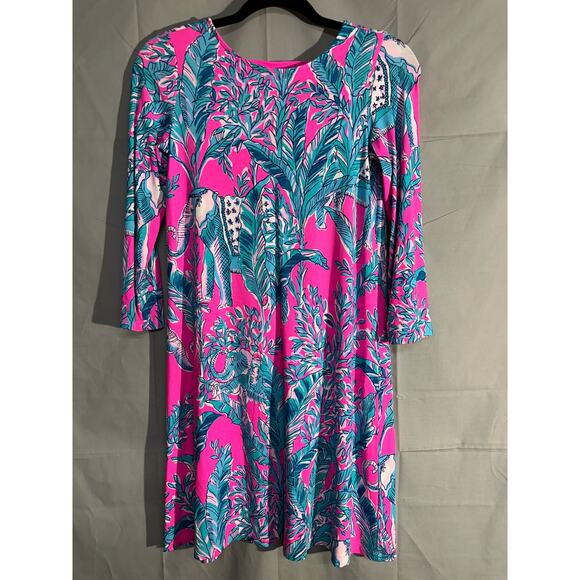 Lilly Pulitzer Dress Womens XXS Pink Ophelia Mini Mandevilla Talk Story Flowy - Picture 1 of 9